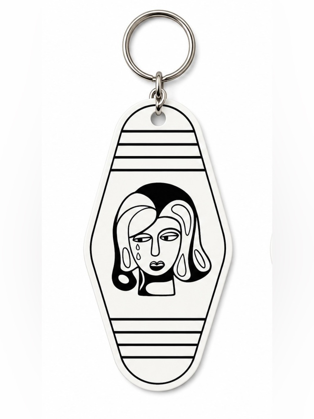 2/$25 Picasso Inspired Motel Keychain | 3D Printed Retro Key Tag